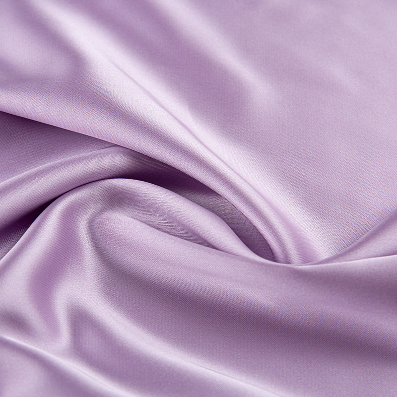HY323 Dark Purple 180GSM weft elastic satin Polyester fabric for clothing, dresses, high-end underwear