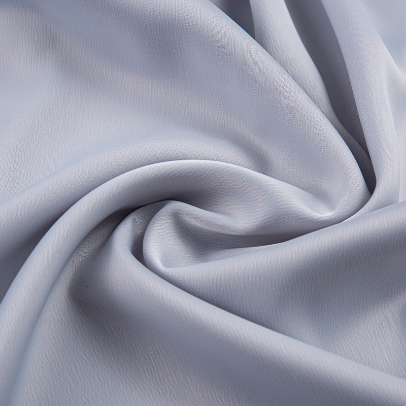 HY228 190GSM Ant Crepe Satin, Medium Ant Silk Dress Shirt Fashion Gray Fabric