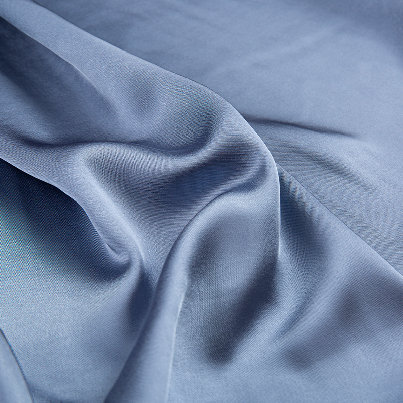 HY263 blue 150cm 240GSM twill imitation acetate CEY Pure Polyester satin women's clothing fabric