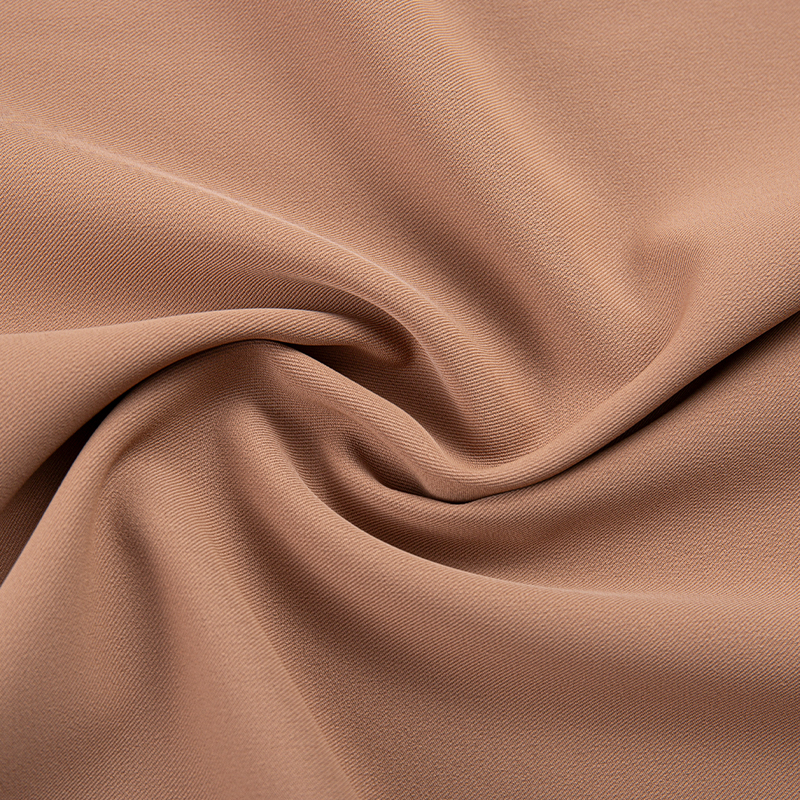 DS347 220GSM Light brown High elastic anti-wrinkle skin-friendly matte filament 3/1 oblique polyester spandex 4 way stretch fabric
