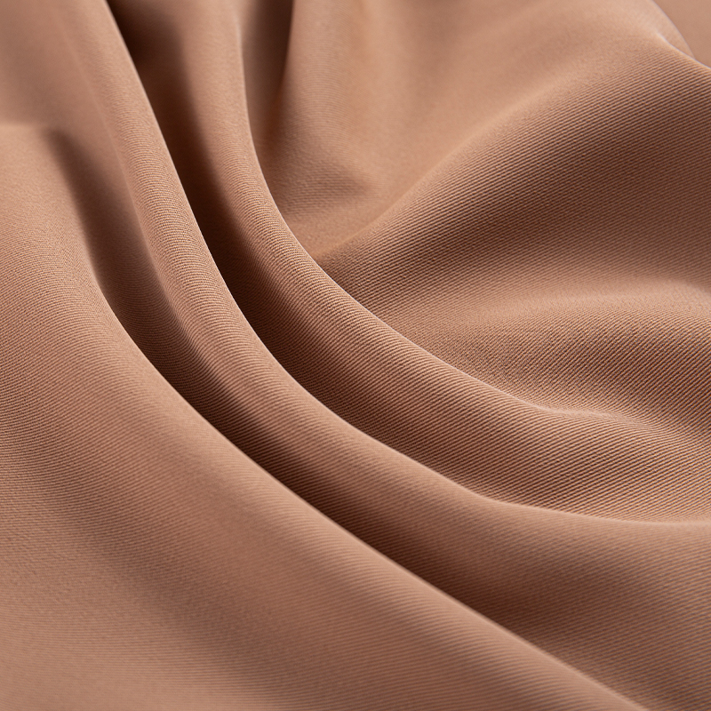 DS347 220GSM Light brown High elastic anti-wrinkle skin-friendly matte filament 3/1 oblique polyester spandex 4 way stretch fabric