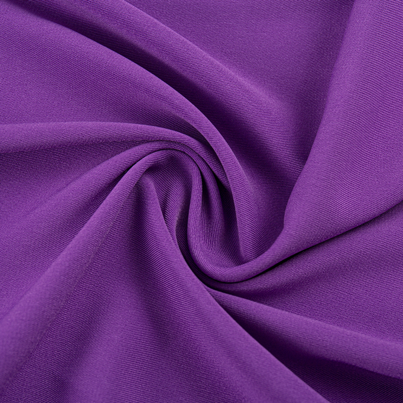 HY070 Purple composite silk weft stretch 2/2 twill clothing fabric