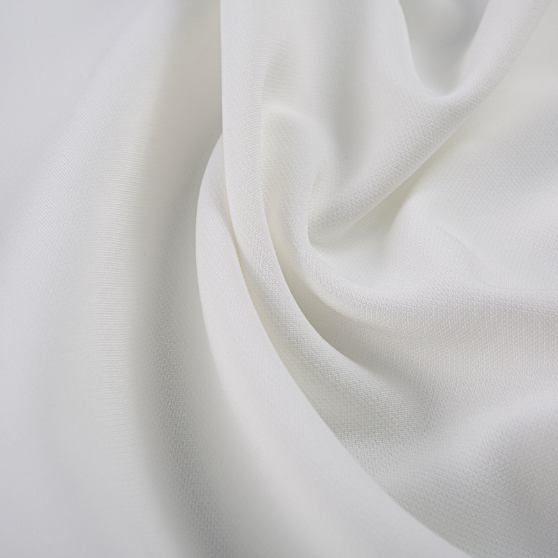 HY098 White composite silk double-layer plain weave four-sided stretch fabric