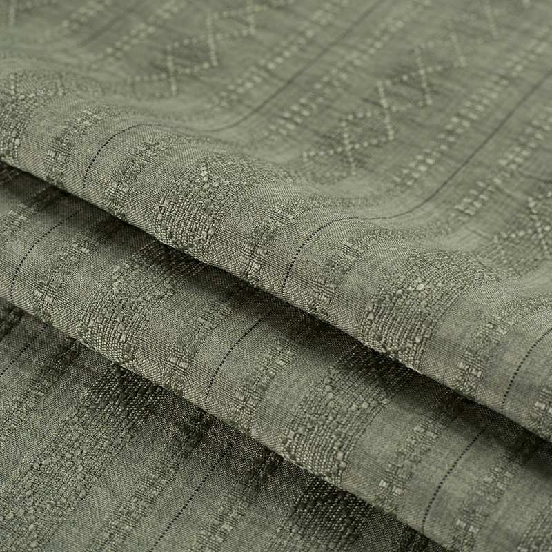 HY556-Black 136GSM 100%P Black Diamond Stripe Lyocell Fabric