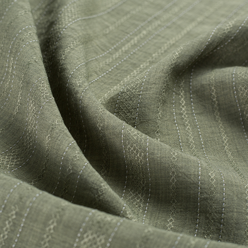 HY557-Rayon 136GSM 99%P 1% Rayon Diamond Alternating Thickness Stripe Lyocell Fabric