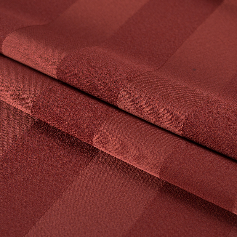 HY233 229GSM 100% Polyester Horizontal Stripe Single-Sided Linen-Textured Satin Fabric