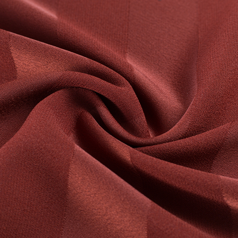HY233 229GSM 100% Polyester Horizontal Stripe Single-Sided Linen-Textured Satin Fabric