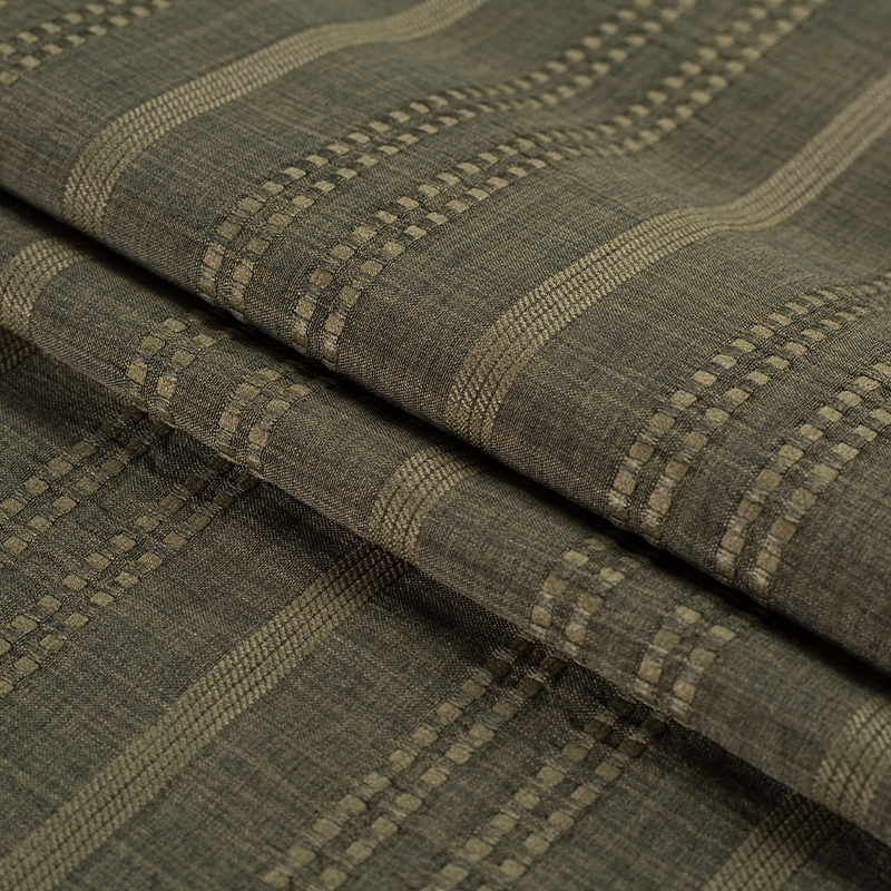 HY583 135GSM 100% Polyester High-Elastic Horizontal Stripe Textured-Yarn Lyocell Fabric
