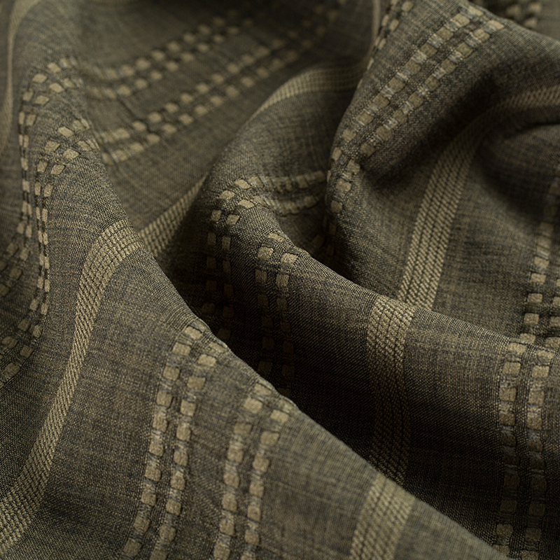 HY583 135GSM 100% Polyester High-Elastic Horizontal Stripe Textured-Yarn Lyocell Fabric